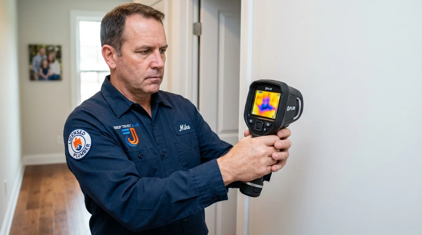 Thermal imaging leak detection by Johns Plumbing LLC in Cornville